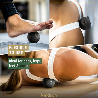HELDSON® EPP Fascia Massage Balls Set [6cm & 8cm] – Trigger Point Massage Ball for Back, Feet & Neck – Deep Tissue Muscle Release & Myofascial Therapy – Lightweight & Firm
