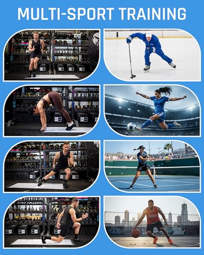 6ft / 5ft Slide Board for Exercise - with Booties & Polish - Sports Cardio Equipment for Home Workouts - Hockey training, Sliders for Working Out, Slide & Balance Board for Agility & Rehab