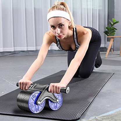 Ab Wheel Roller, Abdominal Exercise Roller - Automatic Rebound Core Strength Roller for Beginners,Fitness Machine, Abdominal Exercise Equipment for Women and Men Core Strength Training