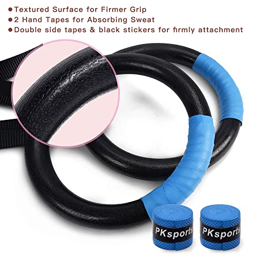 Gymnastic Rings 1100lbs Capacity with 14.76ft Adjustable Buckle Straps, Swing Swivel 35KN Breaking Strength 360° Rotator Safety Rotational Device