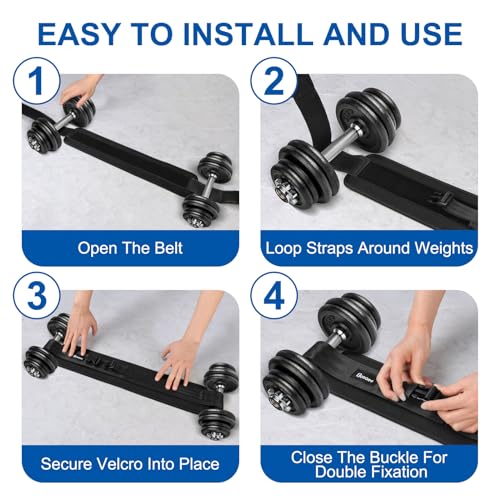 Hip Thrust Belt, Hip Thrust Belt for Dumbbells Heavy, Booty Belt for Hip Thrust with 6.5mm Thick Non-slip Padding & 400lbs Load-Bearing, Hip Thrust Band for Gym, Home Workouts, Dumbbell, Kettlebells