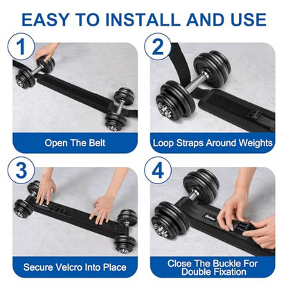 Hip Thrust Belt, Hip Thrust Belt for Dumbbells Heavy, Booty Belt for Hip Thrust with 6.5mm Thick Non-slip Padding & 400lbs Load-Bearing, Hip Thrust Band for Gym, Home Workouts, Dumbbell, Kettlebells
