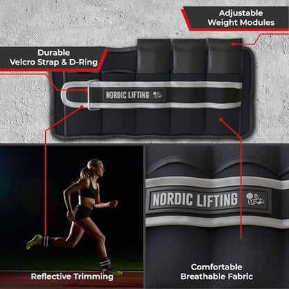 Adjustable Ankle Weights for Women & Men – 1 Pair (2–10 lbs) Wrist, Arm & Leg Weights for Gym, Yoga & Home Workouts – Secure Fit Strap Design – Durable Fitness Training Equipment
