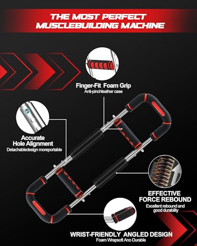 2025 Pro Twister Arm Trainer, Adjustable Power Twister Bar, Chest Shoulder Arm Workout Equipment, Portable Detachable Upper Body Fitness Machine