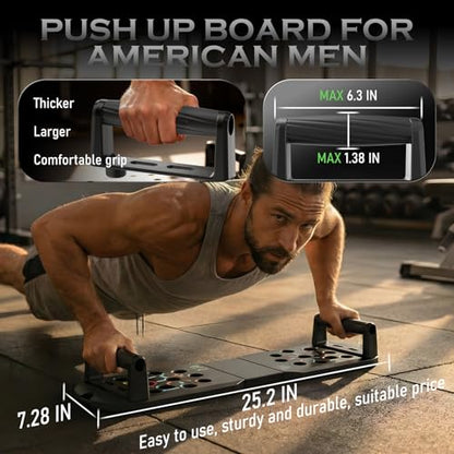 Push Up Board Fitness, Workout Home Gym Equipment, 20 in 1 Exercise Pushup Bar Handles for Floor, Strength Training Equipment for Men
