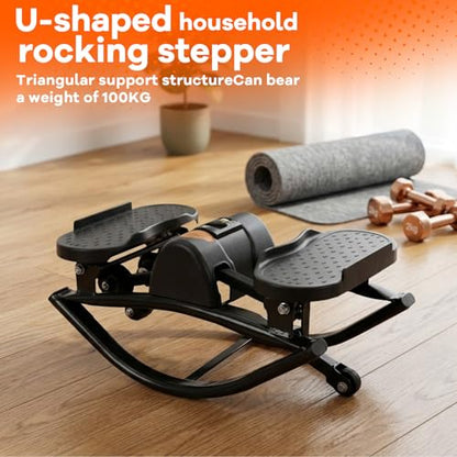 Rock Stepper,Portable Rocking Stepper Machine– Low-Impact Home Fitness Machine with Built-in Counter, 330 lbs Capacity, Compact & Lightweight for Apartments