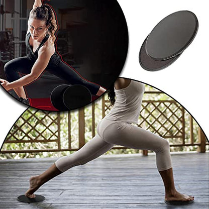 2 Pcs Core Workout Sliders Double Side Usage Strength Sliders Wear Resistant Exercise Gliding Discs for Home, Carpet Hardwood Floors Yoga, Pilates