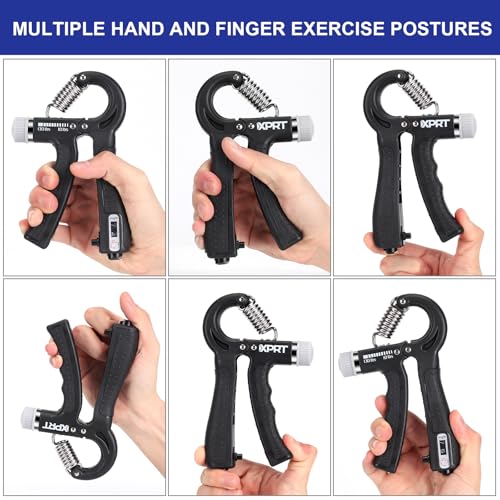 Hand Grip Strengthener [2 Pack] | Adjustable Resistance 10-130lb | Forearm Hand Exerciser for Athletes, Musicians, Rock Climbing & Rehabilitation | Premium Grip Strength Trainer