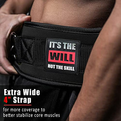 Heavy Duty Dip Belt With Chain - Weighted Pull Up Belt for Workout