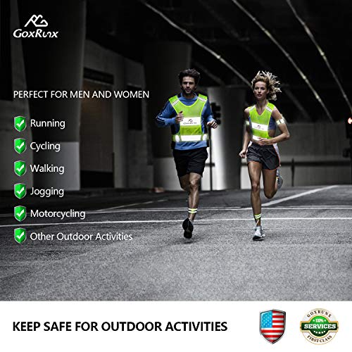Reflective Vest Running Gear,Lightweight Reflective Safety Vests with Arm Bands