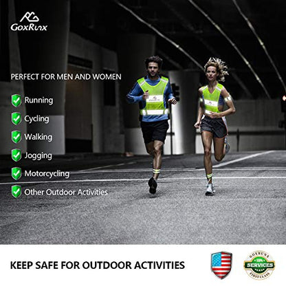 Reflective Vest Running Gear,Lightweight Reflective Safety Vests with Arm Bands