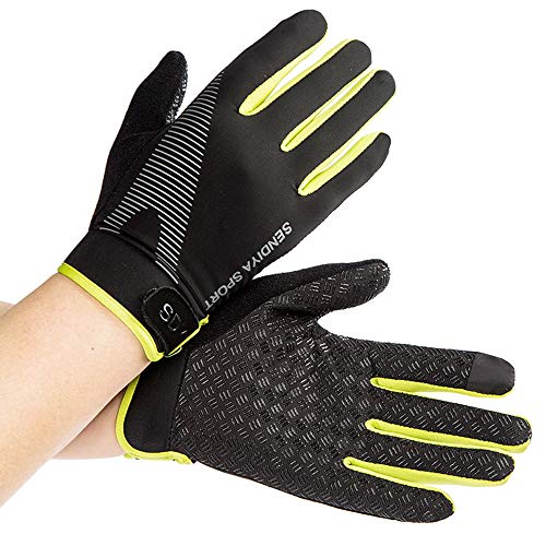 YHT Workout Gloves, Full Palm Protection & Extra Grip, Gym Fishing Fencing Gloves for Weight Lifting, Training, Fitness, Exercise (Men & Women) - color: Green, size: Medium