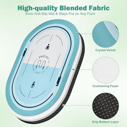 Jump Rope Mat, Large Format Non Slip Mat, Home Workout Exercise Mat, Floor Protect Durable, 63x39x0.31 Inch, Bonus Skipping Rope - color: Green