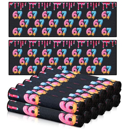 12 Pcs 67 Ice Cream Drip Baseball Beach Towel 40 x 12 Inch Swim Pool Towel Cooling Baseball Team Gift Youth Gift for Hot Weather Workout Gym Sport Party Favors