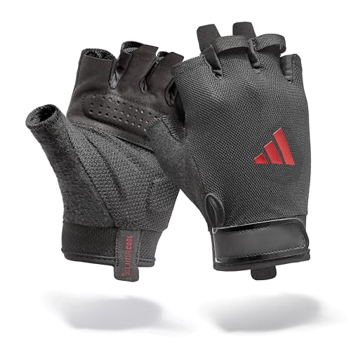adidas Essential Training Gloves - color: Red, size: Small