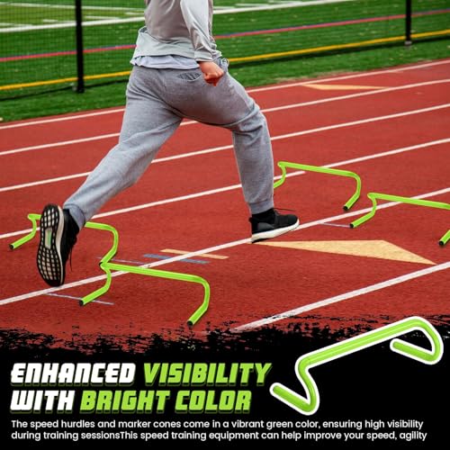 Training Hurdles Equipment Speed Agility Detachable 18.5'' for Athletes Soccer Basketball Obstacle Courses Workout 5 Pcs
