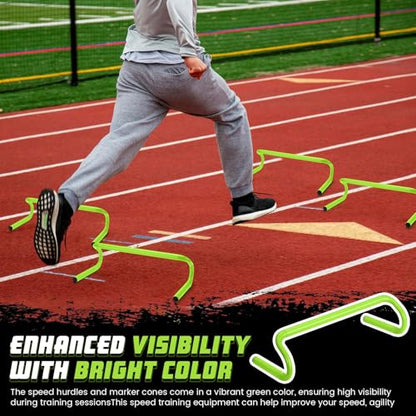 Training Hurdles Equipment Speed Agility Detachable 18.5'' for Athletes Soccer Basketball Obstacle Courses Workout 5 Pcs