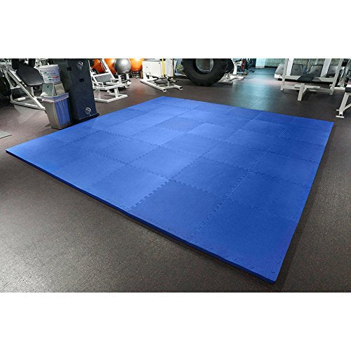 Meister X-Thick 1.5" Interlocking EVA Foam Mats - BL - 10 Tiles (40 Sqft) - color: Blue, size: 10 Tiles (40 Sqft)