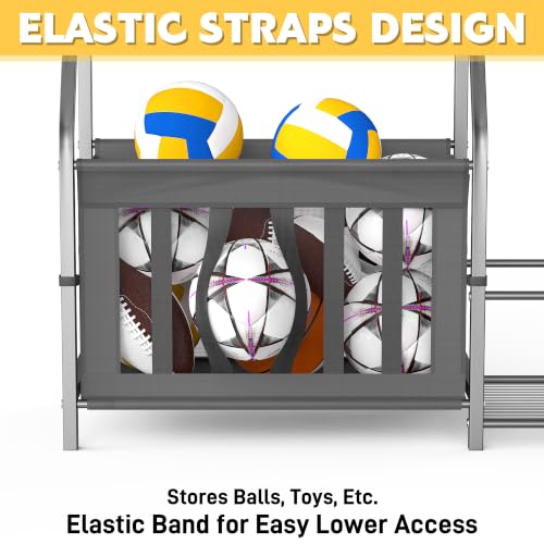 Ultrawall Sports Equipment Organizer, Golf Bag Stand w/Ski & Ball Storage - size: 97.6"