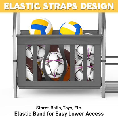 Ultrawall Sports Equipment Organizer, Golf Bag Stand w/Ski & Ball Storage - size: 97.6"