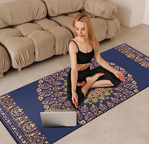 nuveti TPE Large Yoga Mat Non-Slip Exercise Fitness Mat with Carry Bag Extra Wide Yoga Mats for Women 72"x32" Extra Thick 6mm for Home, Pilates and Floor Exercises Workout Mats