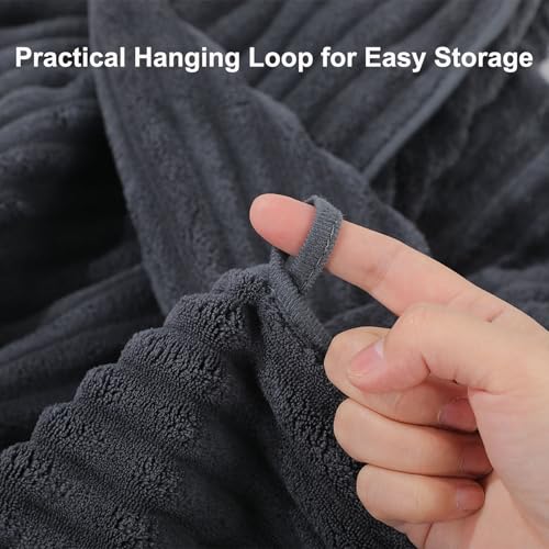 3-Piece Hand Bath Towels 14 X 29.6 Inchs, Quick-Dry Microfiber Washcloths with Hanging Loop, Soft & Absorbent Face Towels for Bathroom Kitchen Gym Travel