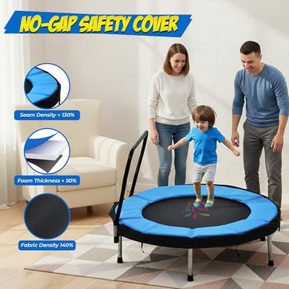 40''- 48'' Toddler Trampoline - ASTM Approved – 3ft/4ft Trampoline for Toddlers 3-5 Age - Trampoline with Safety Enclosure - Perfect Toddler Gift- Max 130 LB