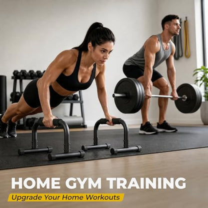 Push Up Bars, Adjustable 10–12.5 Inch Parallettes Bars for Calisthenics, Heavy Duty 880 LBS Parallel Dip Bars with Foam Handles & Non-Slip Rubber Feet, No Wobble Handstand L-Sit Stands for Home Gym