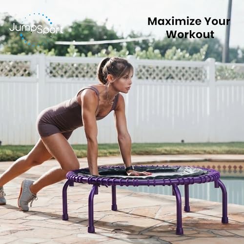 JumpSport 44" PRO Fitness Trampoline, Model 550 Exercise Rebounder, Purple