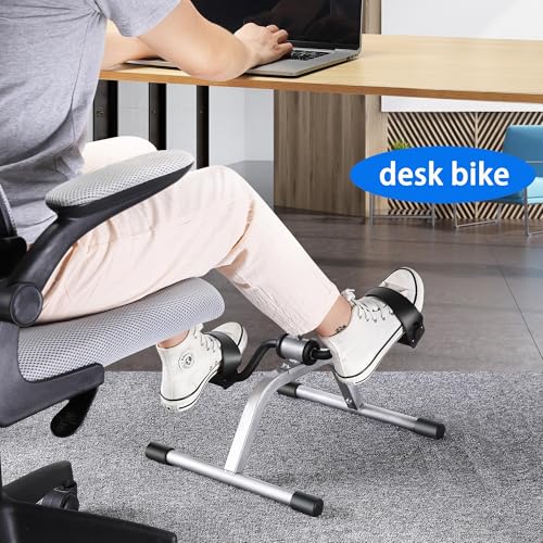 Pedal Exerciser Mini Exercise Bike for Leg and Arm Recovery Exercise Lightweight and Portable Floor Bike
