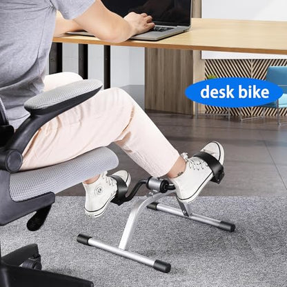 Pedal Exerciser Mini Exercise Bike for Leg and Arm Recovery Exercise Lightweight and Portable Floor Bike