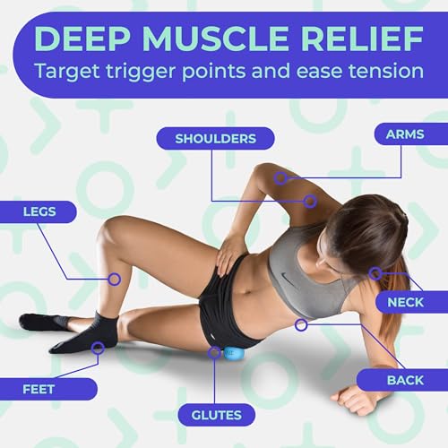 Yoga Deep Tissue Massage Ball Set, Regular Density– 2.9-Inch Myofascial Release Balls for Feet, Back, Neck, Legs & Arms – Trigger Point & Mobility Therapy (2-Pack)