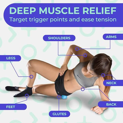 Yoga Deep Tissue Massage Ball Set, Regular Density– 2.9-Inch Myofascial Release Balls for Feet, Back, Neck, Legs & Arms – Trigger Point & Mobility Therapy (2-Pack) - style: Regular