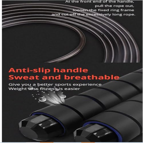 2 pack- Jump Ropes- "Amazing Manny'' The jump ropes are made for skipping/ jumping rope. Good exercise. it can be used to build endurance, speed and overall cardiovascular health, it is adjustable with comfortable hand padded hand grips. - color: Black/Bl