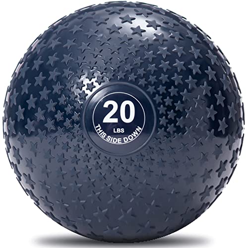 JFIT Slam Ball – Build Strength - Endurance & Power | Superior Grip | Sand-Filled Core | Indoor & Outdoor Use - color: Midnight Star, size: 20 LB