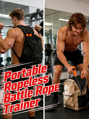 Battle Ropes Ropeless Cordless Portable Battle Ropes Sticks at Home Workout Equipment Gym Equipment Weights Rope Ropeless Jump Rope Home Arm Workout Homes for Men Women