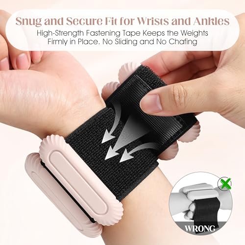Wrist Weights for Women & Men, 2lb Silicone Wrist Ankle Weights - color: Beige