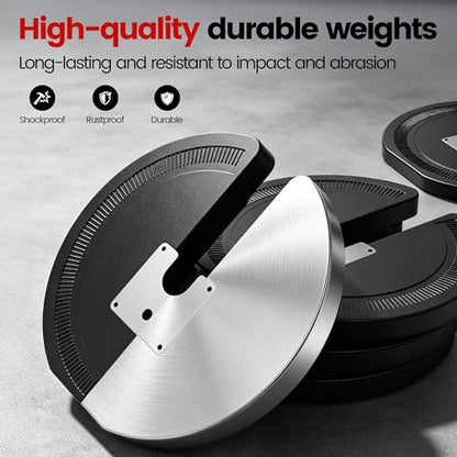 Yagud Adjustable Dumbbell Set, 52.5/90 lbs Weights Dumbbells, 1 Hand Rotation, Safety Lock System, Anti-Slip Textured Handle, Space-Saving Dumbbell Set for Full-Body Home Gym