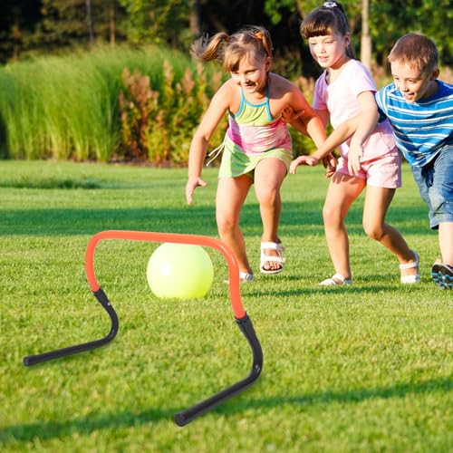 Alipis Adjustable Height PVC Plastic Agility Hurdle for Soccer Training, Wear-Resistant Speed Hurdles, Foldable Track and Field Training Equipment