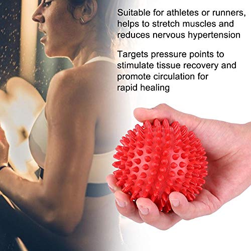 Germerse Massage Ball Spiky Massage Roller Ball for Trigger Point Therapy, Muscle Knot Remover(S-Red) for Yoga Supplies