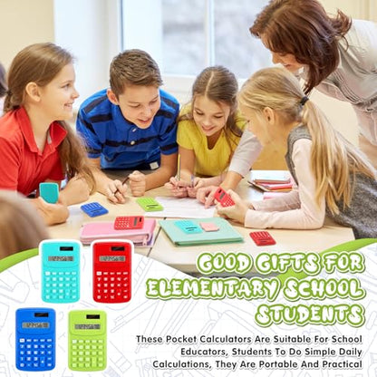 LEIFIDE 36 Pack Small Pocket Calculator 8 Digit Basic, Classic Colors - color: Classic Colors