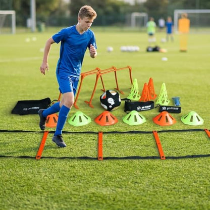 Agility Ladder Training Set, Soccer Cones & Agility Hurdles, Speed & Agility Training Equipment, Football Training Equipment