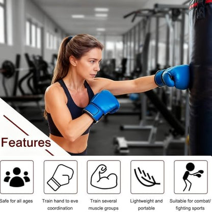 Double End Punching Bag Boxing Striking for Training - Speed Ended Set Includes 3 Reflex Ball Headband and Pump- Portable MMA - color: Yellow