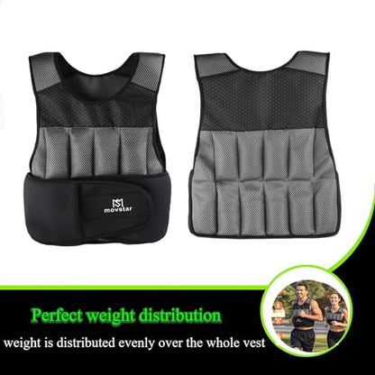 Adjustable Weighted Vest Women Men with Reflective Design 10lbs,20lbs Workout Vest for Strength Training, Walking, Jogging, Weightlifting, Running Men Women - size: 16 lbs