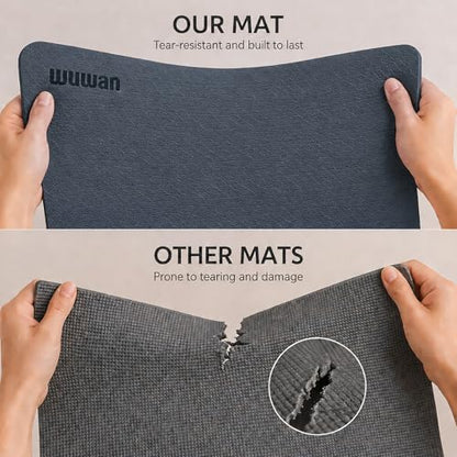 10 mm Yoga Mat 72"x26" TPE Non-Slip Exercise Mat 0.4" Thick, Easy-to-Carry Fitness Mat for Yoga, Pilates & Workout, Professional Mat, Made with Recyclable Material, Durable, Easy to Clean - color: Blue