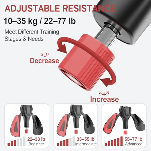 Pelvic Floor Exercise Devices 77 lb Adjustable Kegel Inner Thigh Exerciser and Hip Trainer Workout Equipment for Home Postpartum Recovery Women Men, with Band