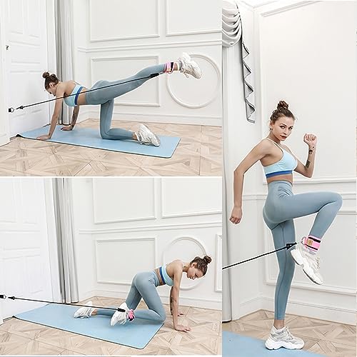 Ankle Straps Ankle Resistance Bands Wrist Cuffs Padded Straps Adjustable Fitness Glute Kickback D-Ring for Cable Machine Gym Foot Leg Training Brace Support 1 Pair - color: pink