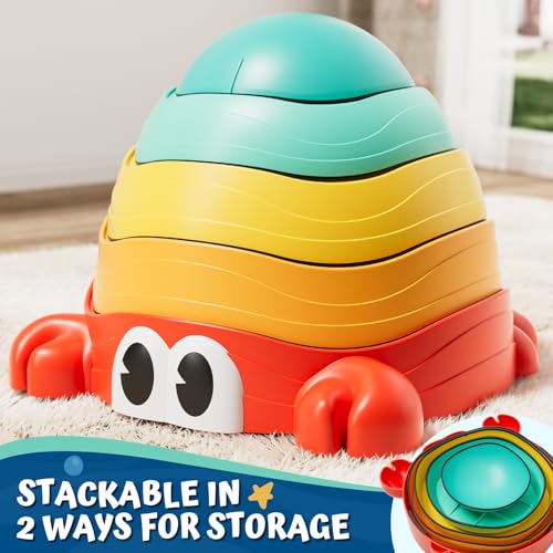 Lehoo Castle Crab Stepping Stones for Kids, Toddler Sensory Toys - color: Yellow