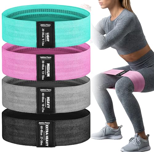 Fabric Resistance Bands,5 Non-Slip Fabric Workout Bands,Booty Bands for Women & Men, Elastic Exercise Bands for Legs, Glutes, Hips & Thighs, Home Fitness & Gym - color: Multicolor 4-Pack