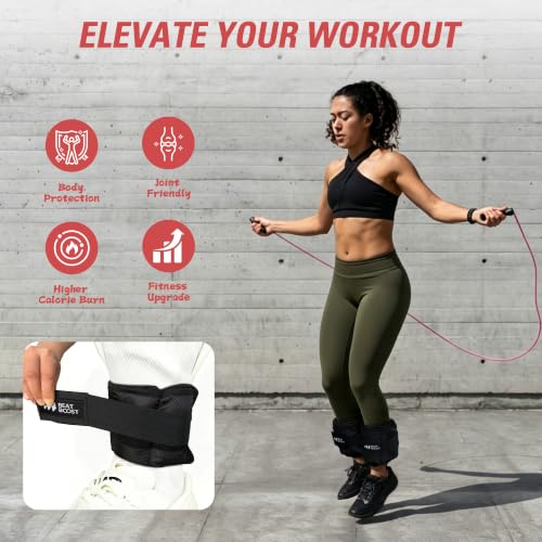 Beatboost Ankle Weights Adjustable 10lb for Women Men